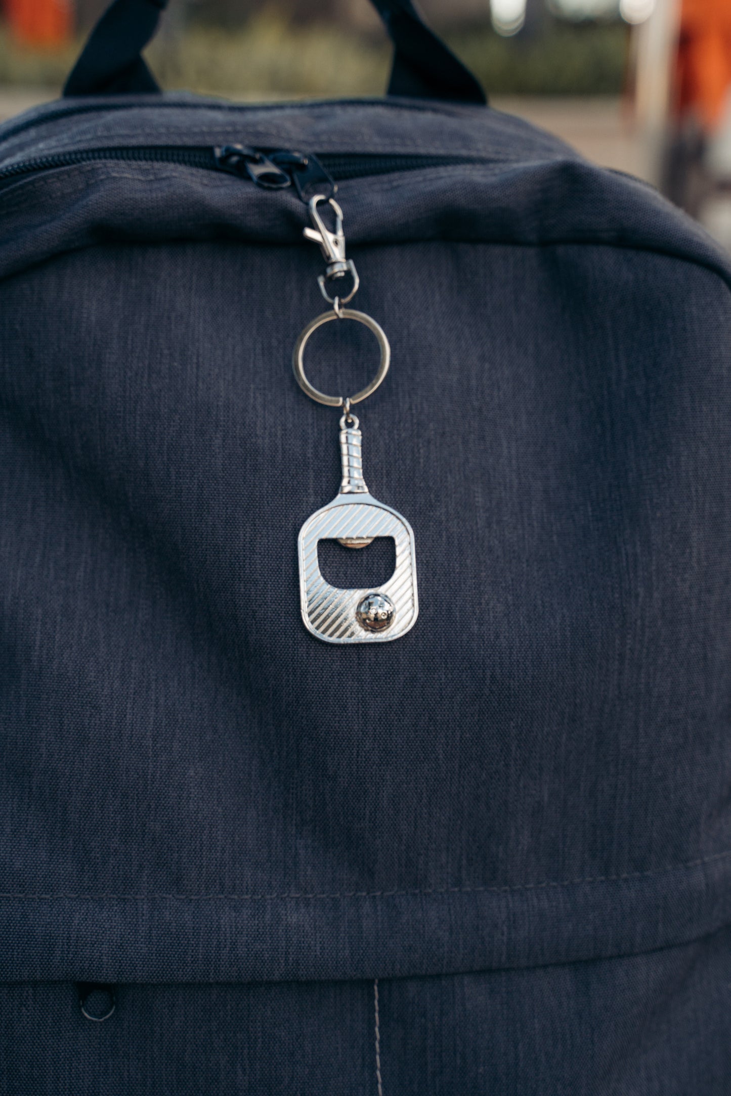 Pickleball Charm Keychain with Bottle Opener [Rose Gold]
